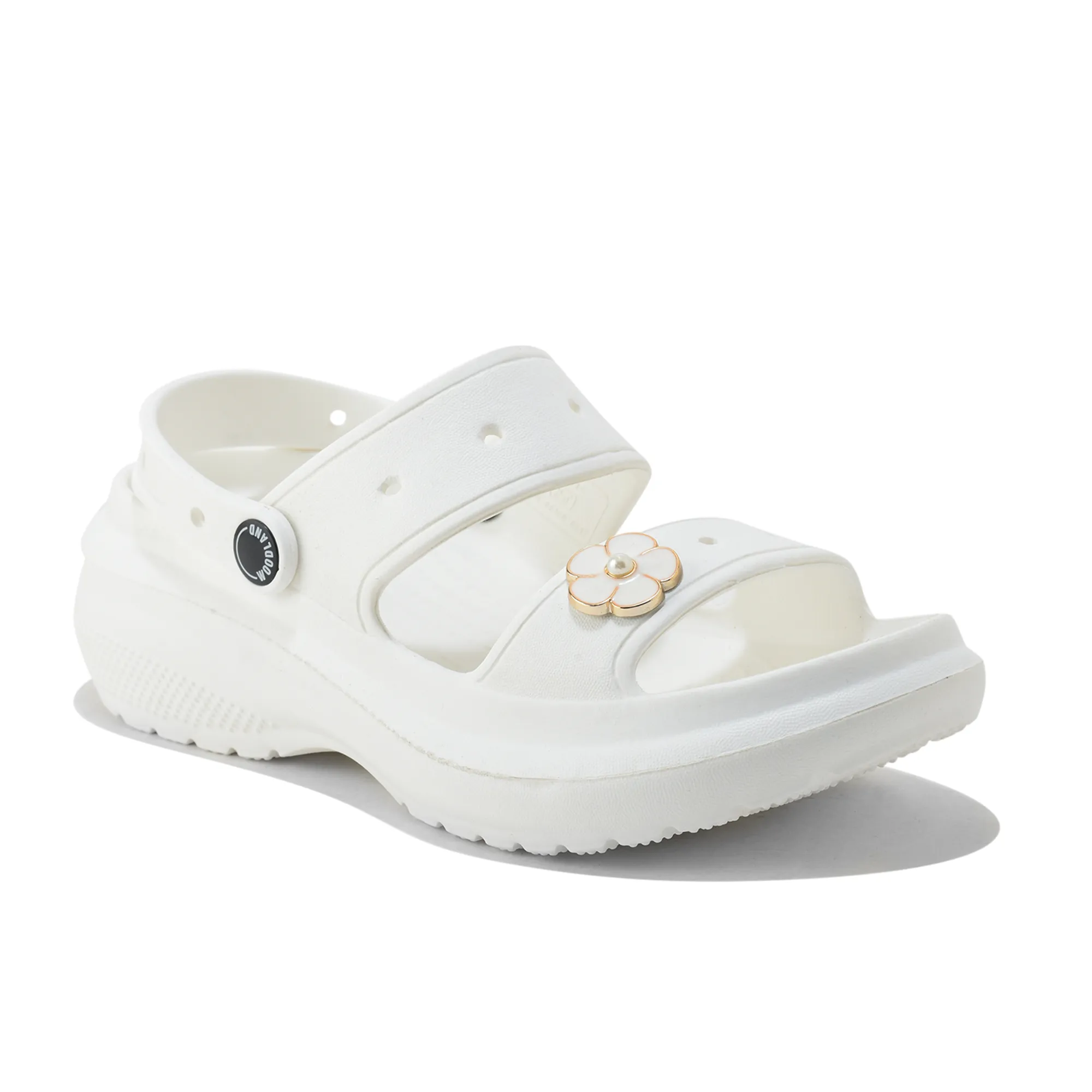 Woodland Women White EVA Floral Comfort Slides - Thumbnail 4