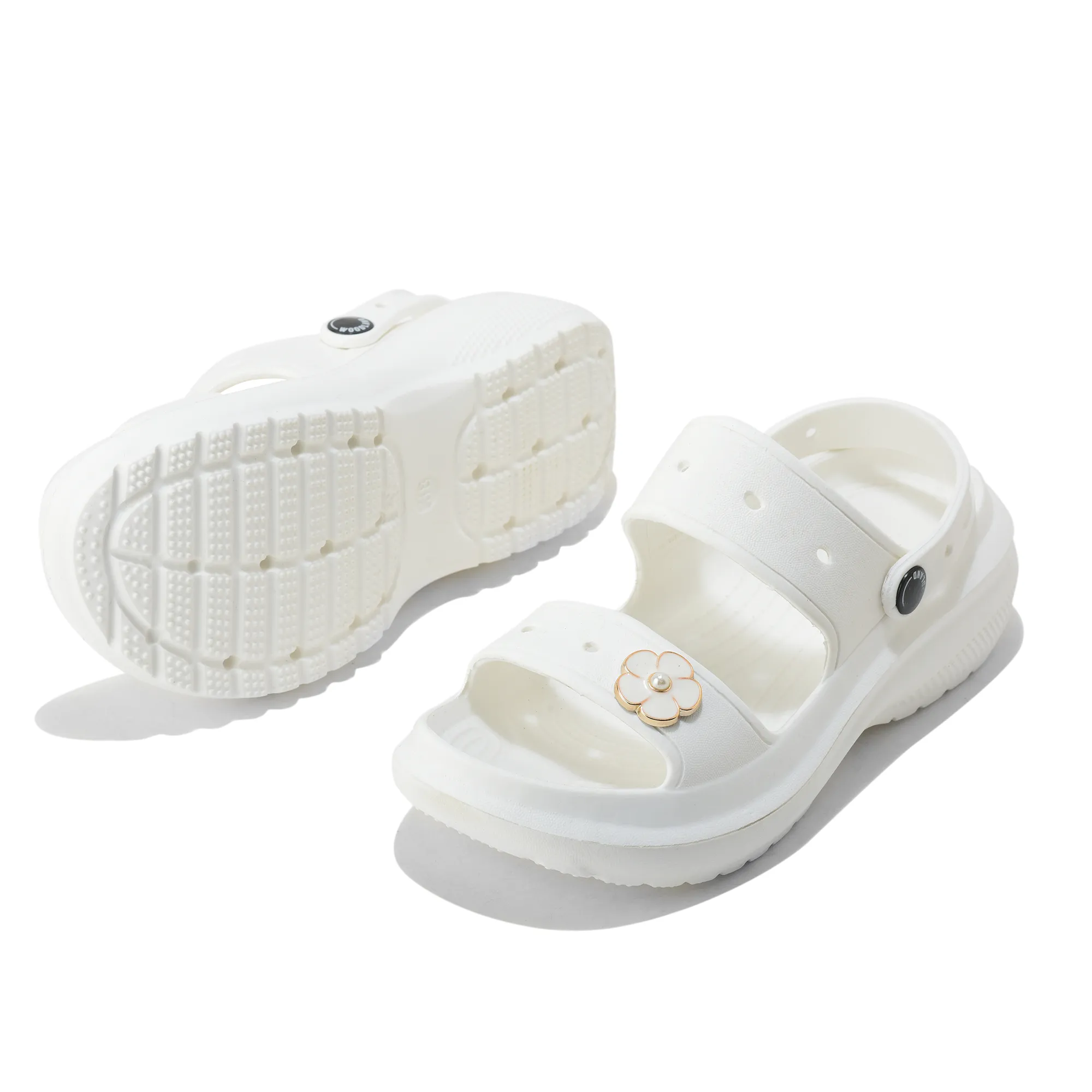 Woodland Women White EVA Floral Comfort Slides - Thumbnail 7