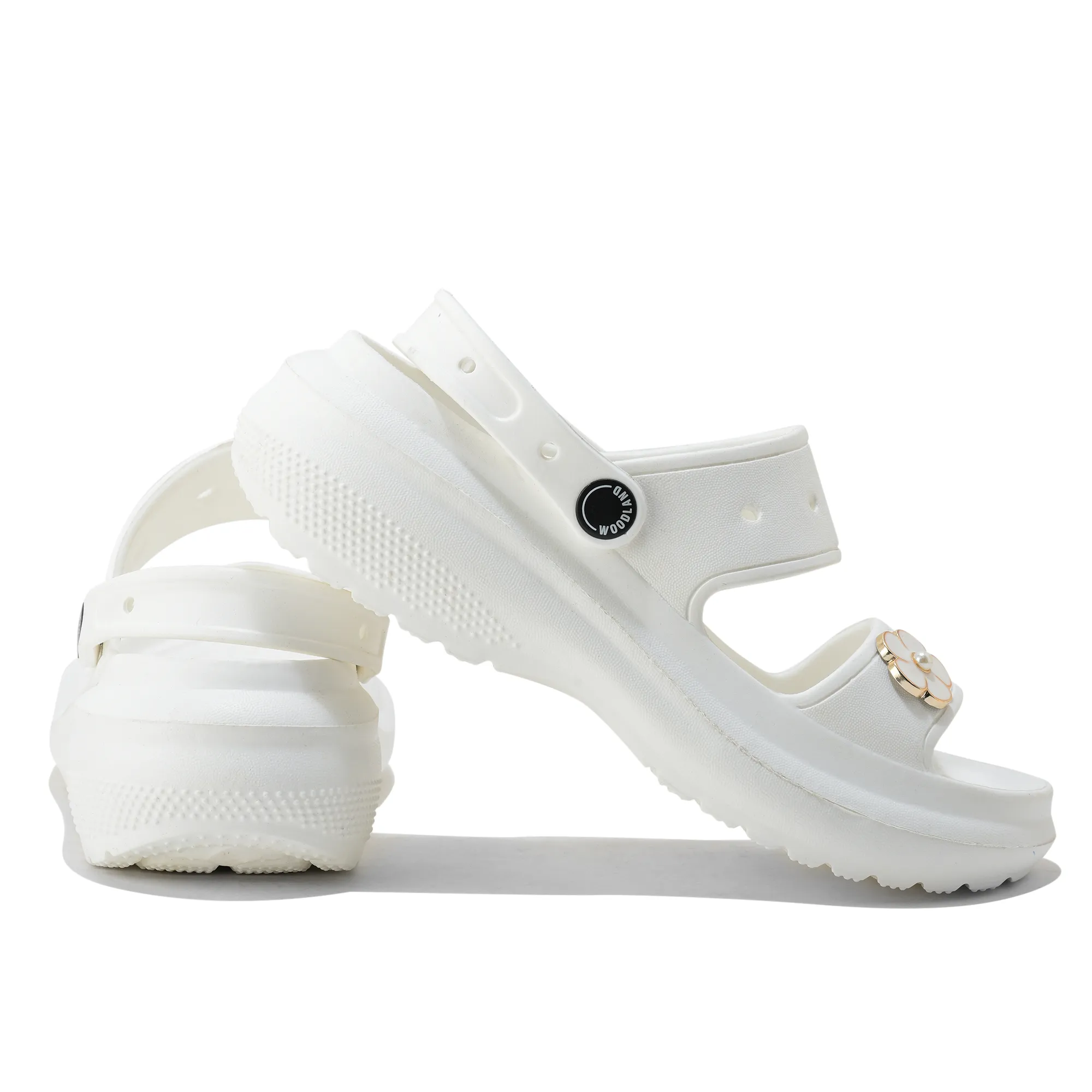 Woodland Women White EVA Floral Comfort Slides - Thumbnail 11