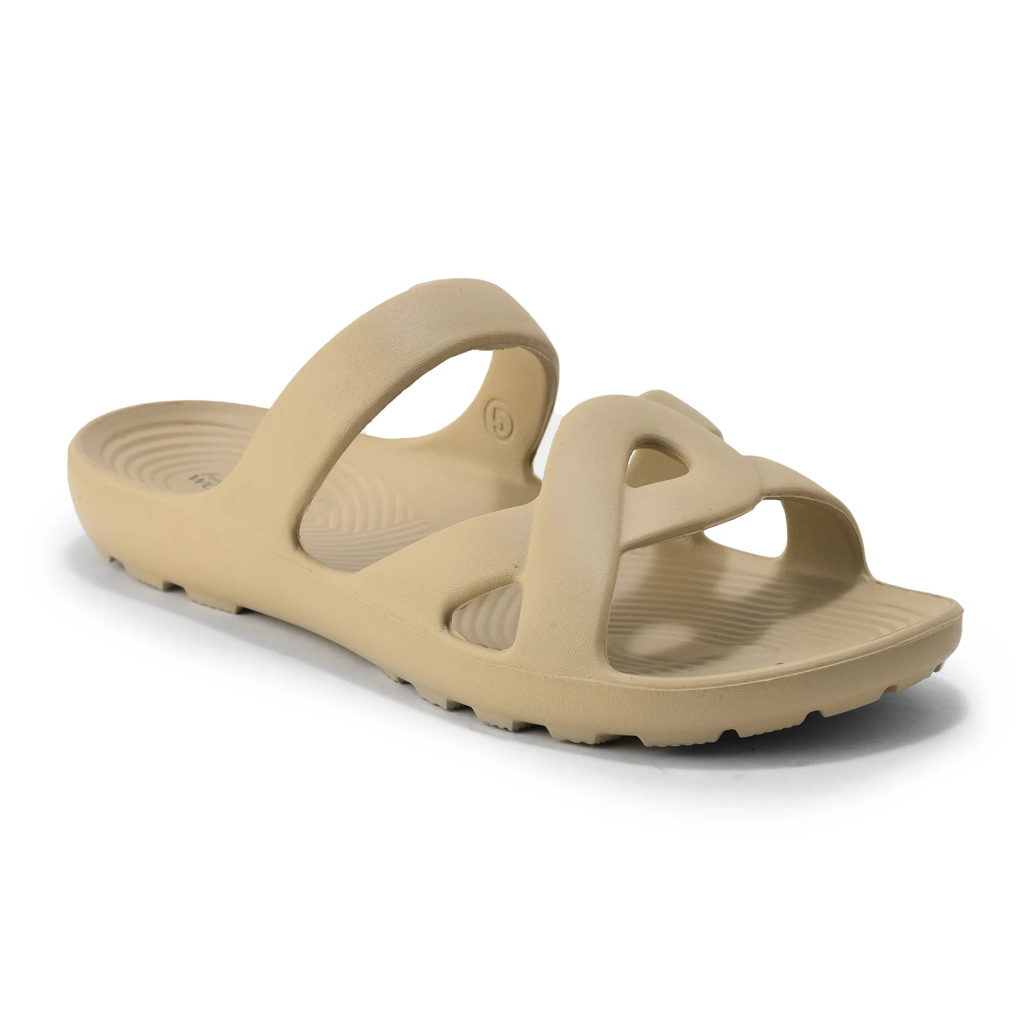Women Beige EVA Comfort Flip-Flops - Thumbnail 4
