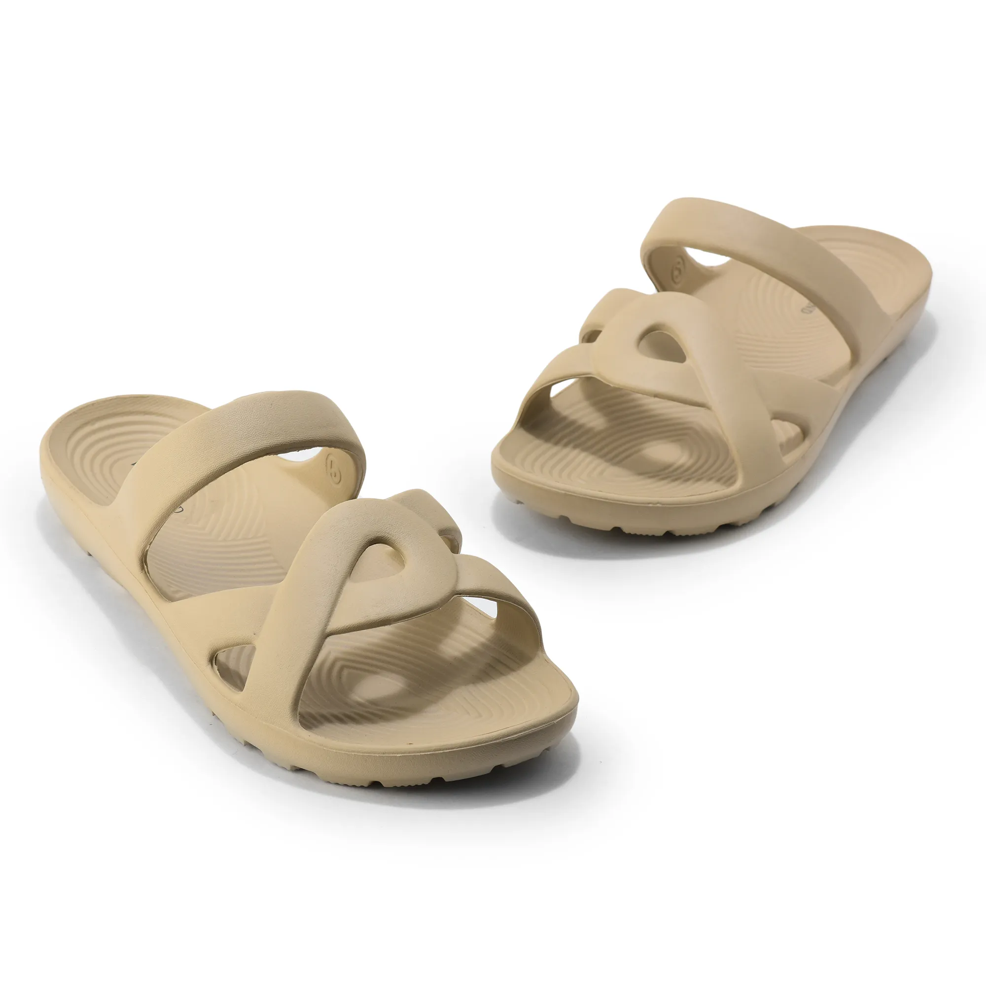 Women Beige EVA Comfort Flip-Flops - Thumbnail 4
