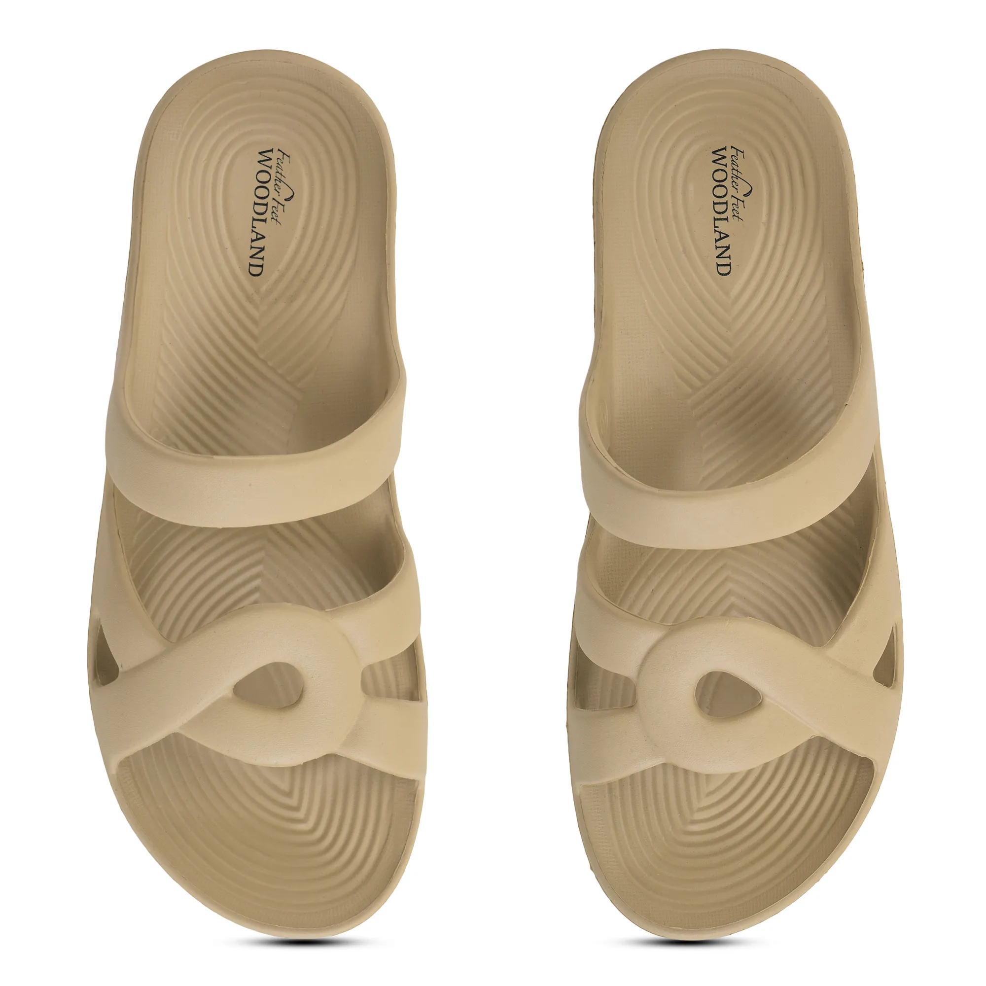 Women Beige EVA Comfort Flip-Flops - Thumbnail 5