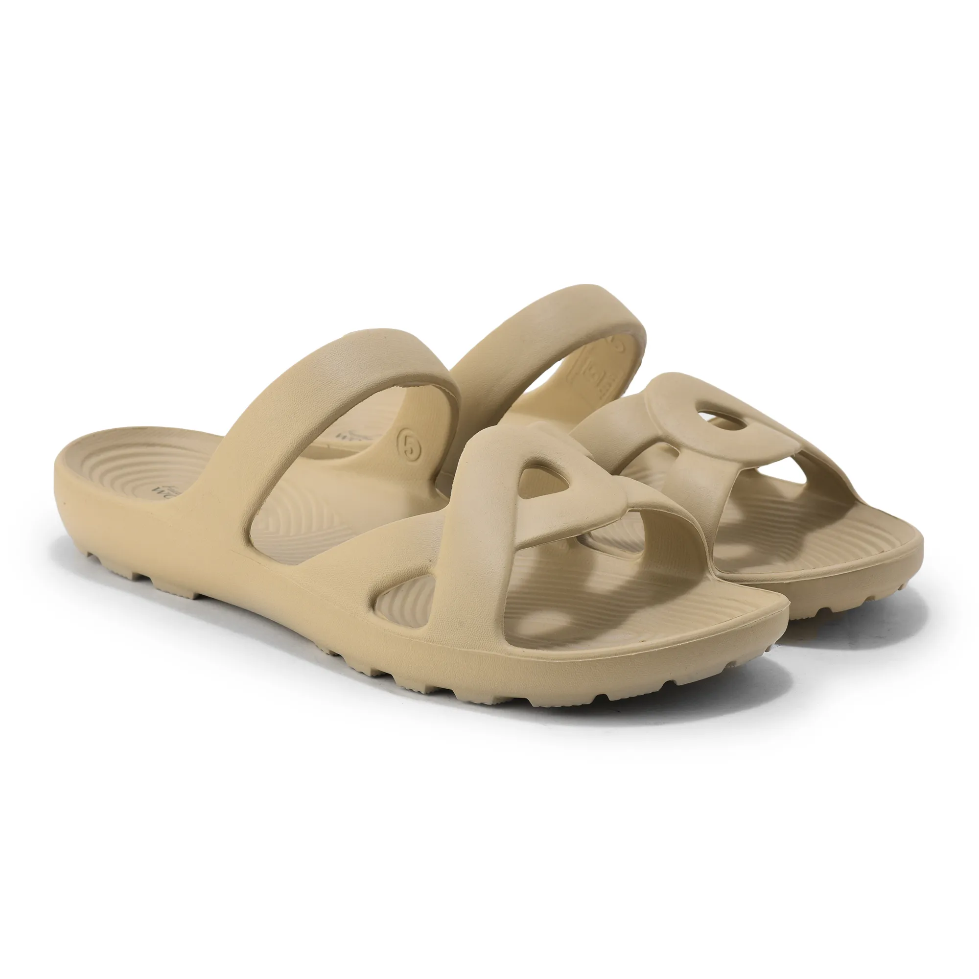 Women Beige EVA Comfort Flip-Flops - Thumbnail 8