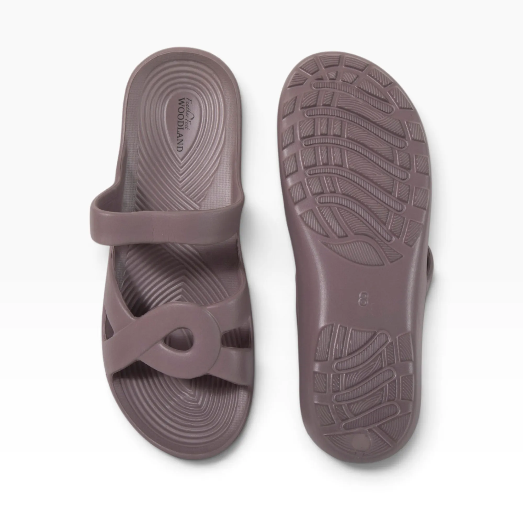 Women Mauve EVA Comfort Flip-Flops - Thumbnail 8