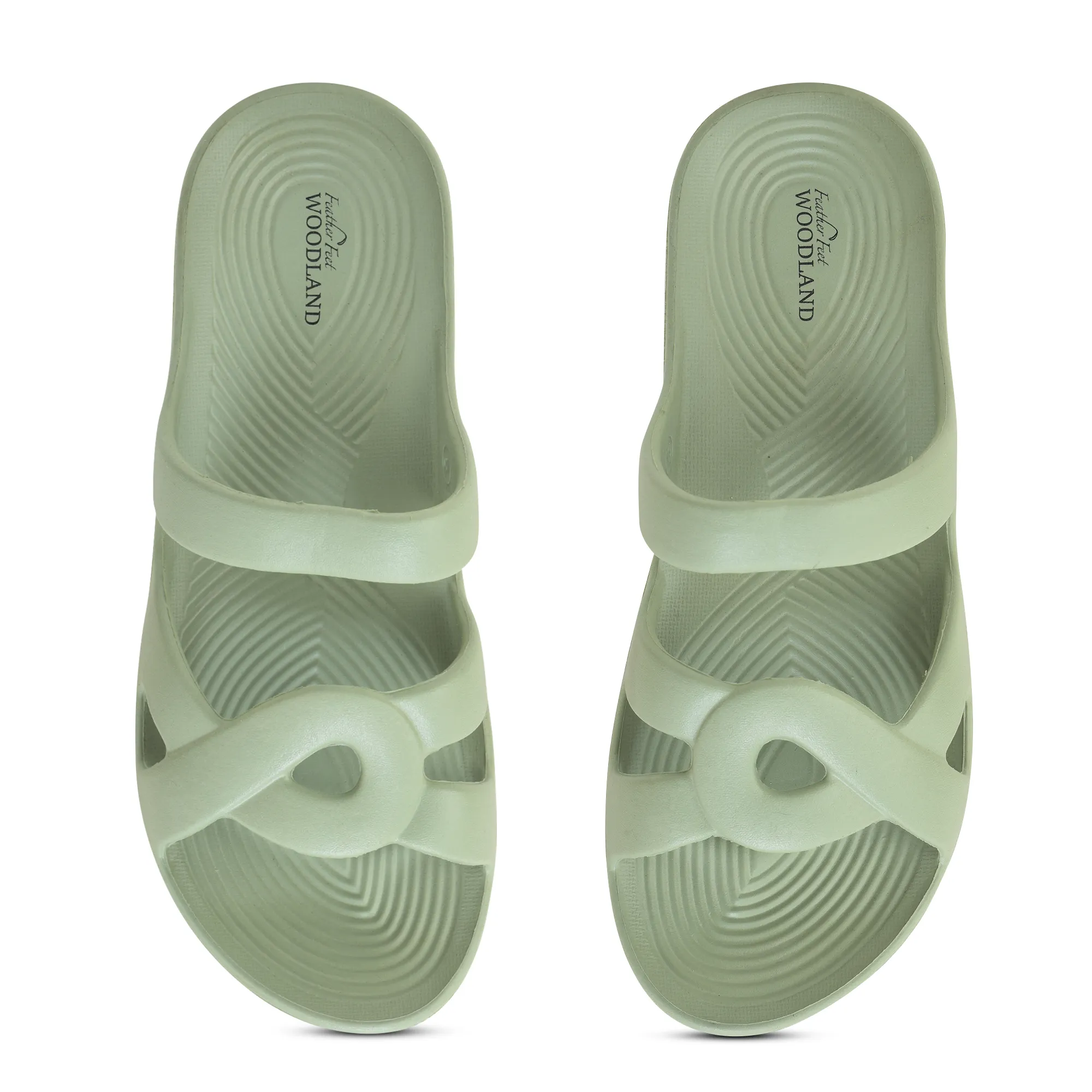 Women Sage Green EVA Comfort Flip-Flops - Thumbnail 5