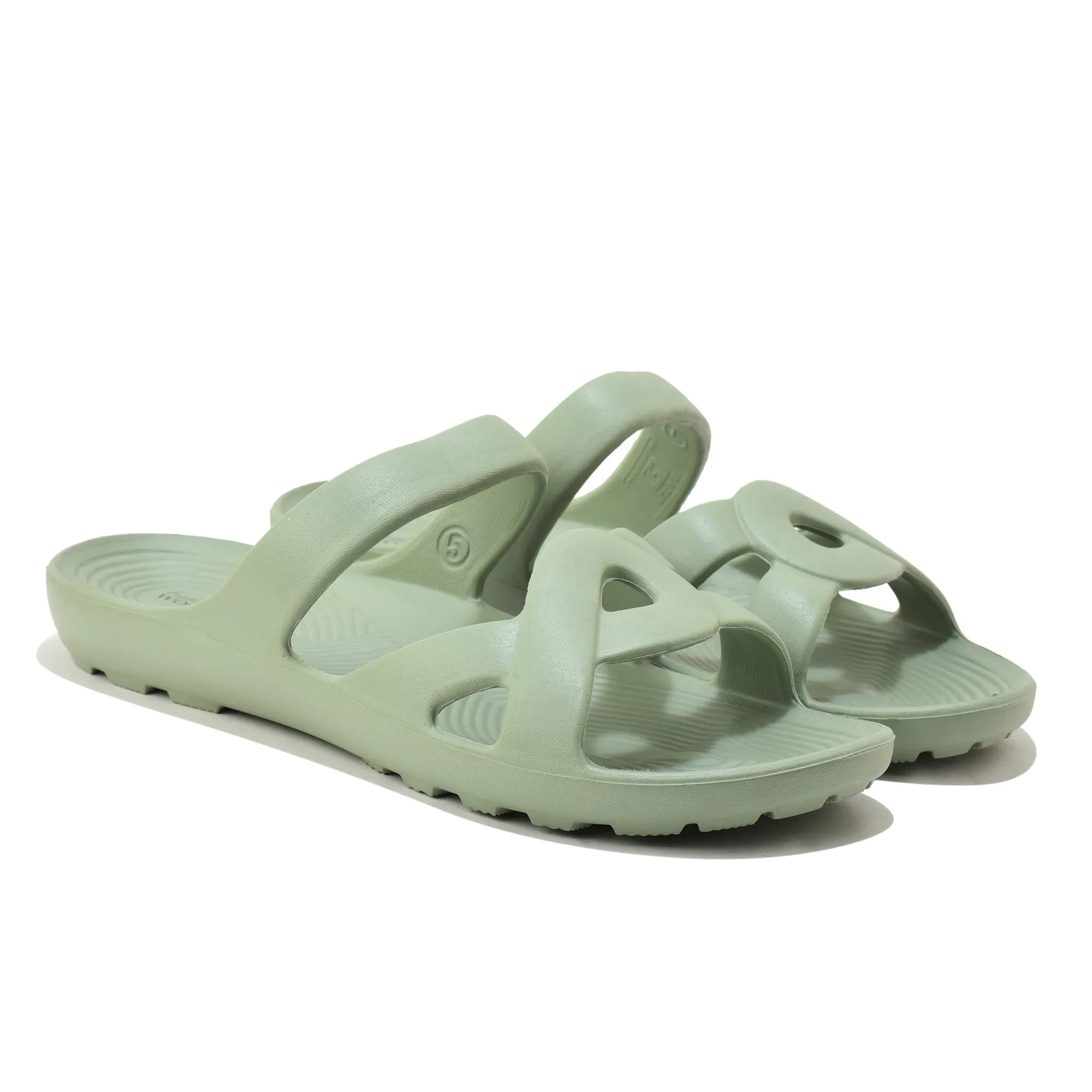 Women Sage Green EVA Comfort Flip-Flops - Thumbnail 8