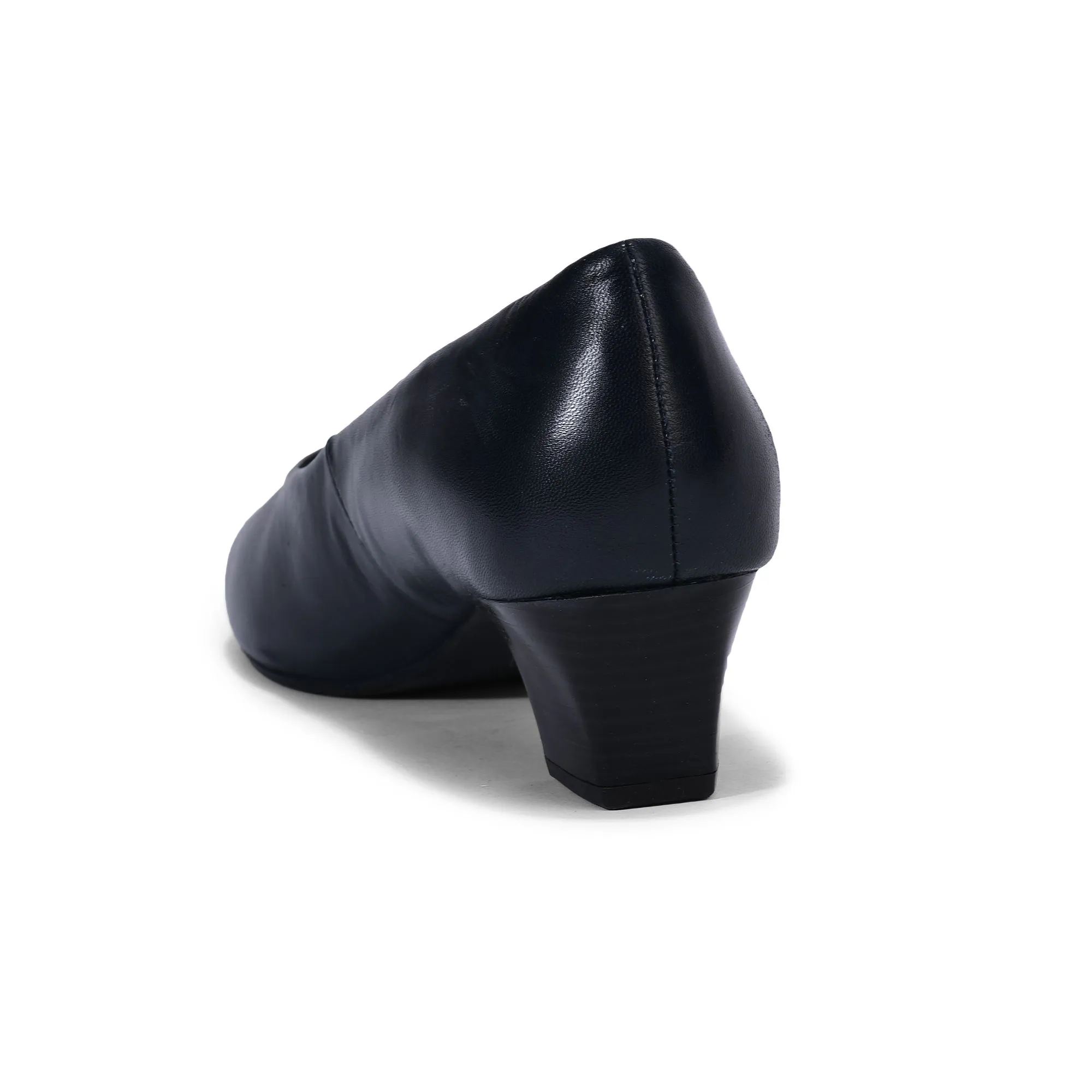 Blue block heel slip-on shoes - Thumbnail 5