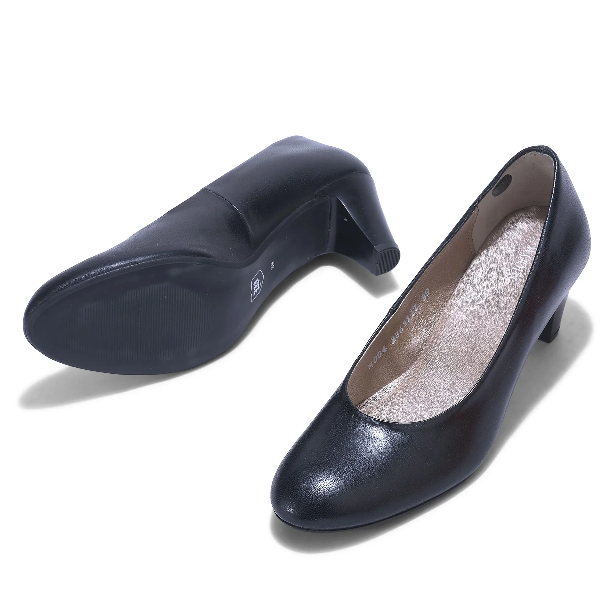 BLACK high heel shoes for women - Thumbnail 4