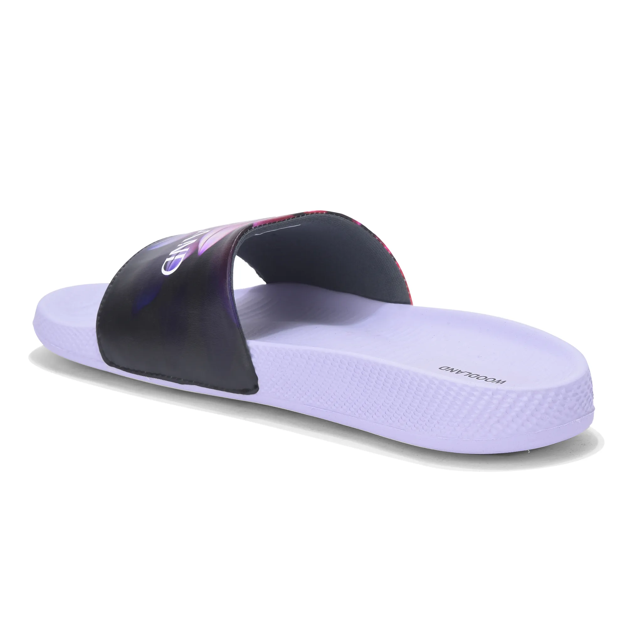 Women Purple Sunflower PU Comfort Slide - Thumbnail 6