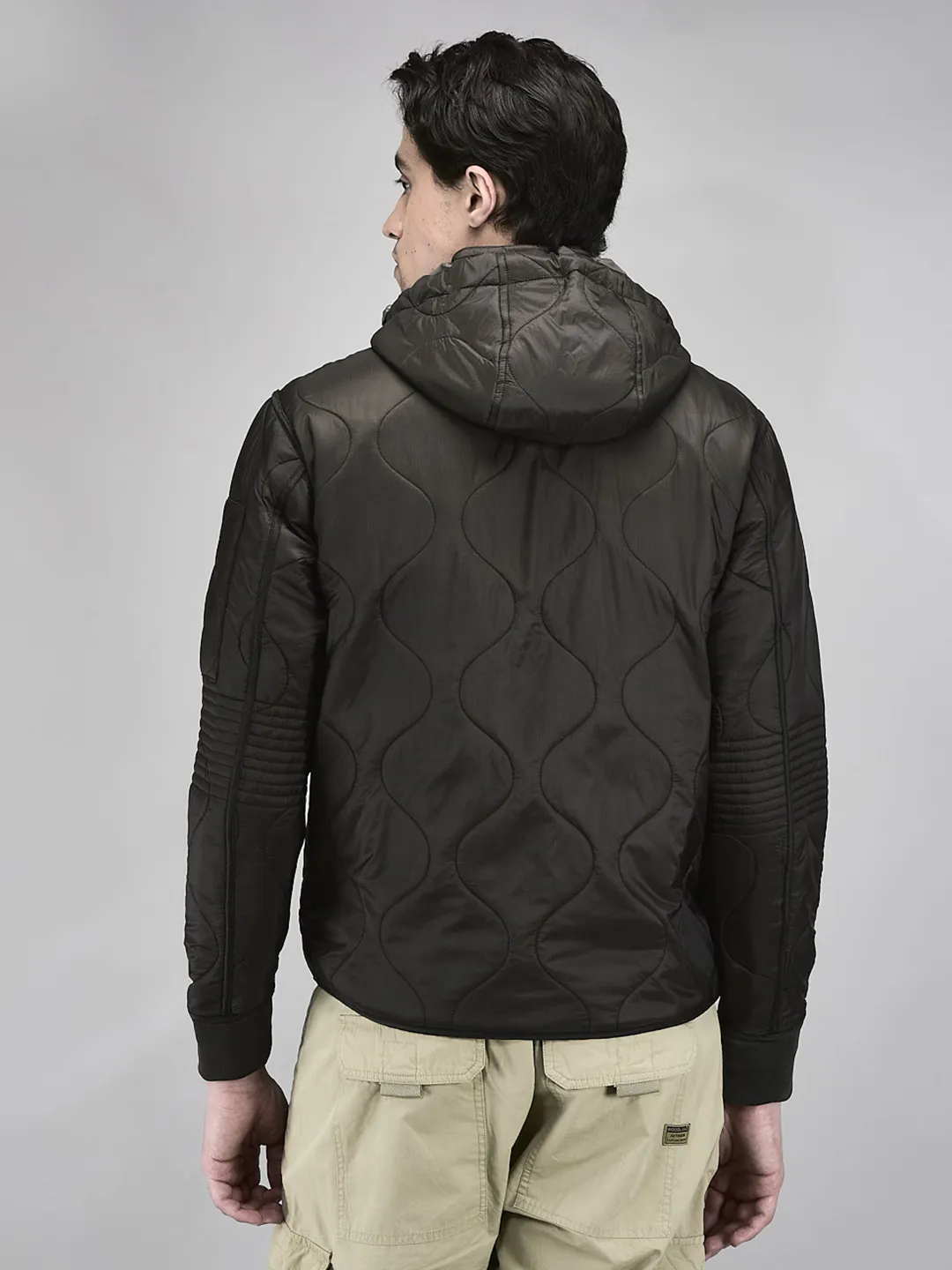 Men Dolive Quilted Hooded Jacket - Thumbnail 7