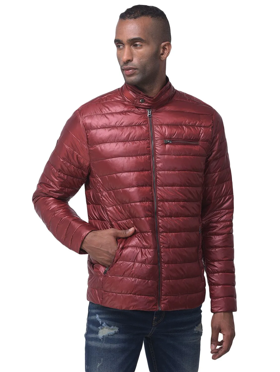 Rust quilted jacket - Thumbnail 2