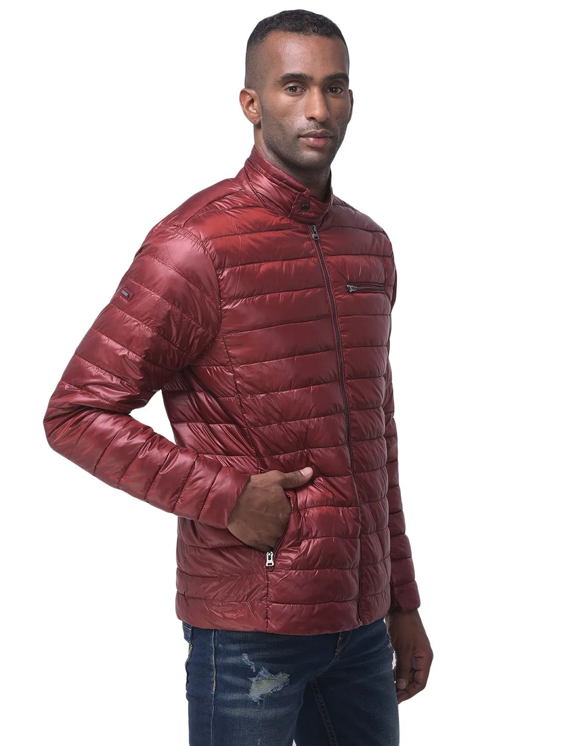 Rust quilted jacket - Thumbnail 7