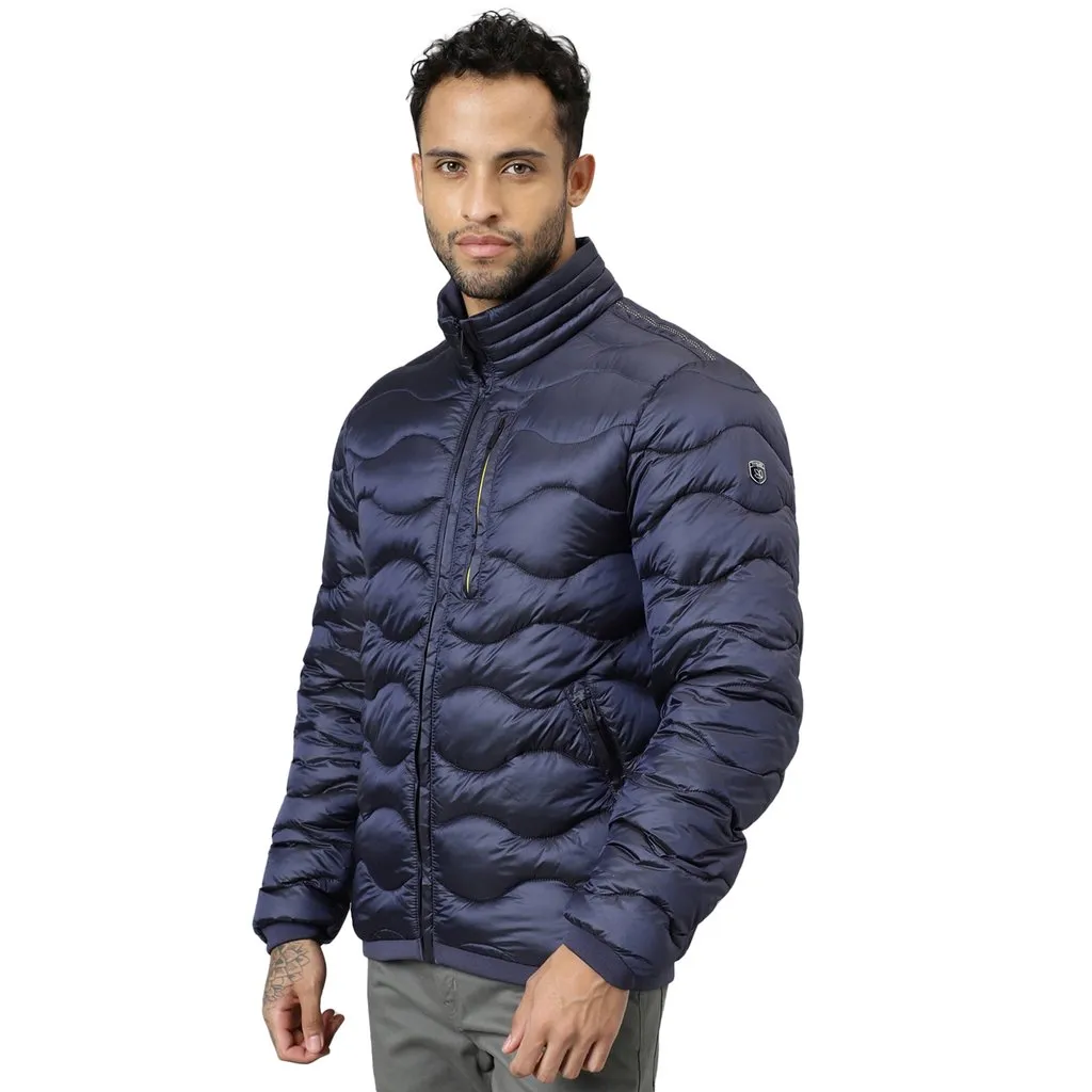 Metallic navy Quilted Jacket - Thumbnail 2