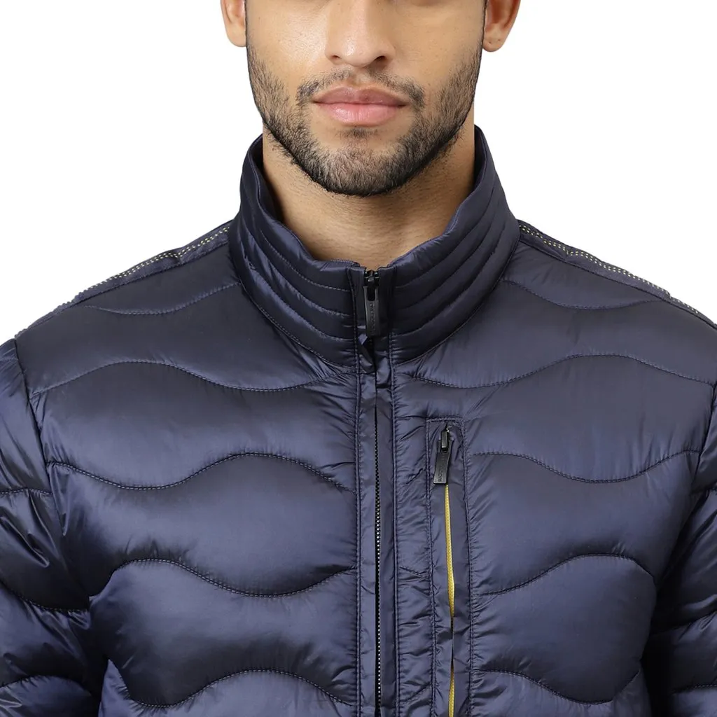 Metallic navy Quilted Jacket - Thumbnail 7