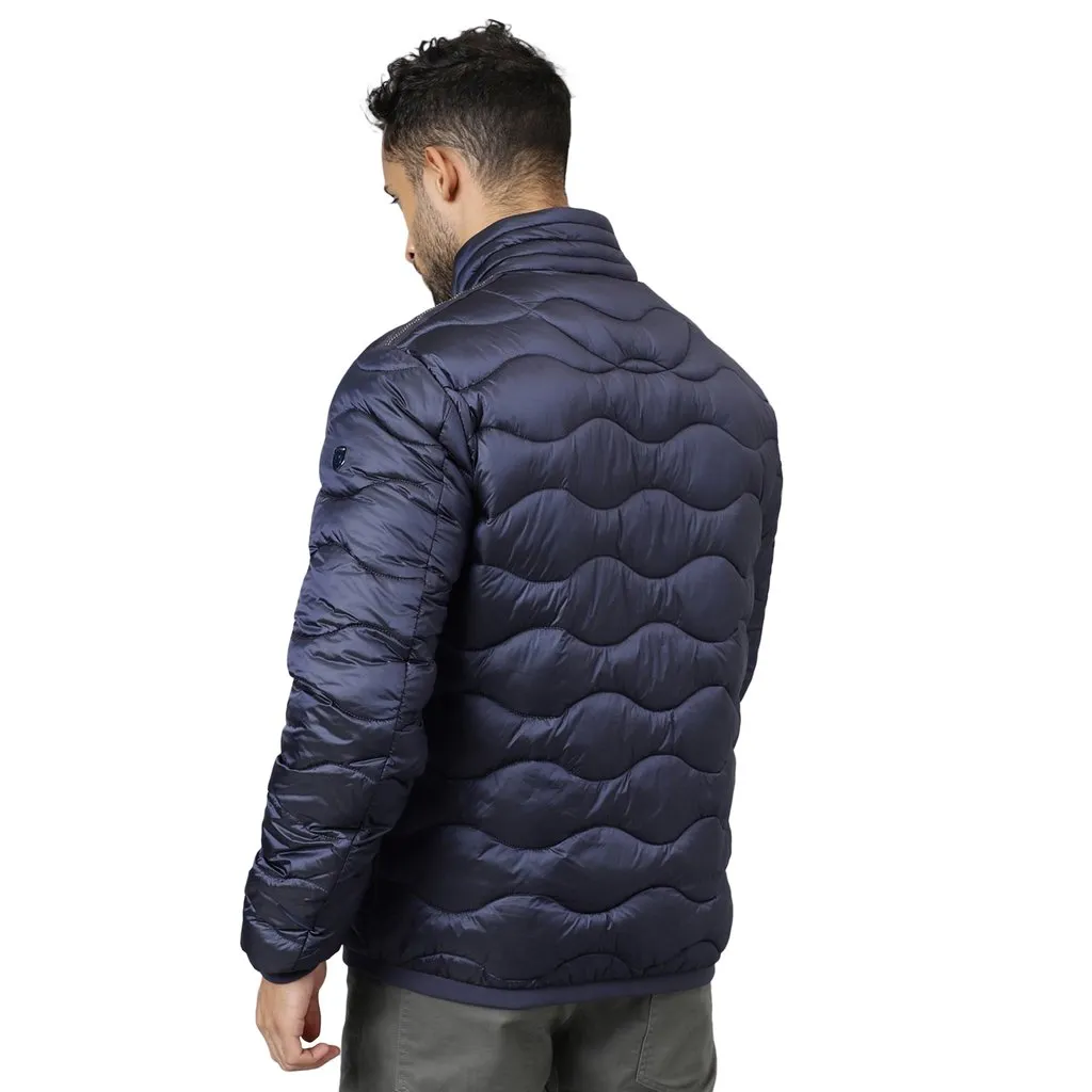 Metallic navy Quilted Jacket - Thumbnail 8