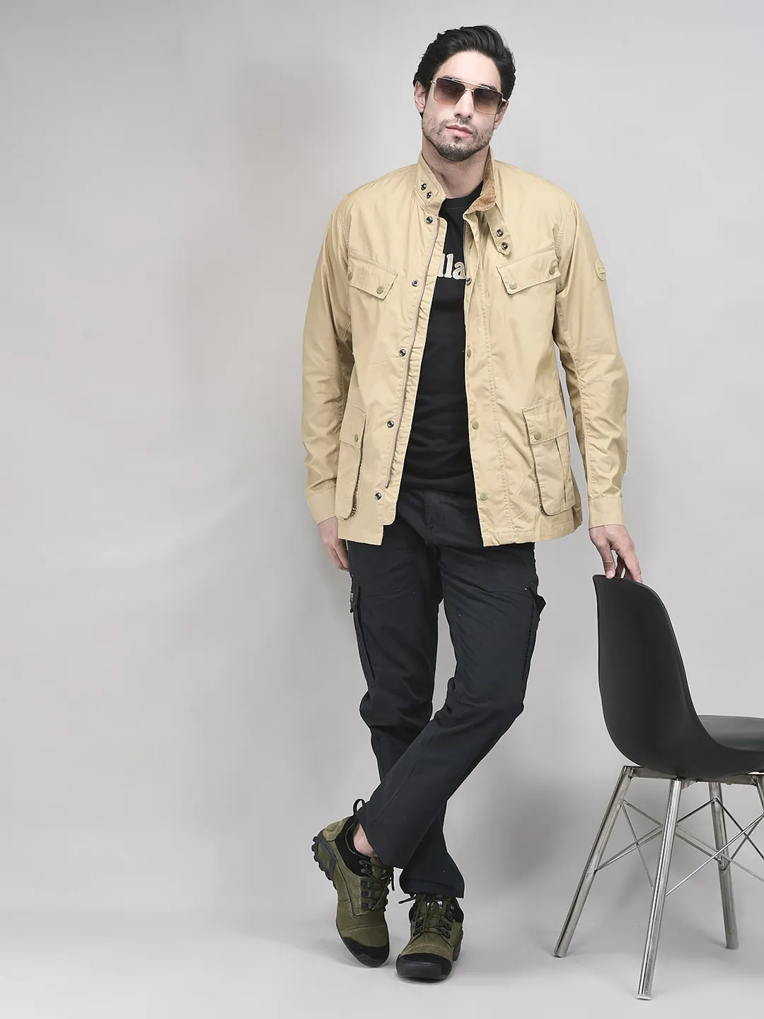 Woodland Safari Cotton Jacket For Men - Thumbnail 8