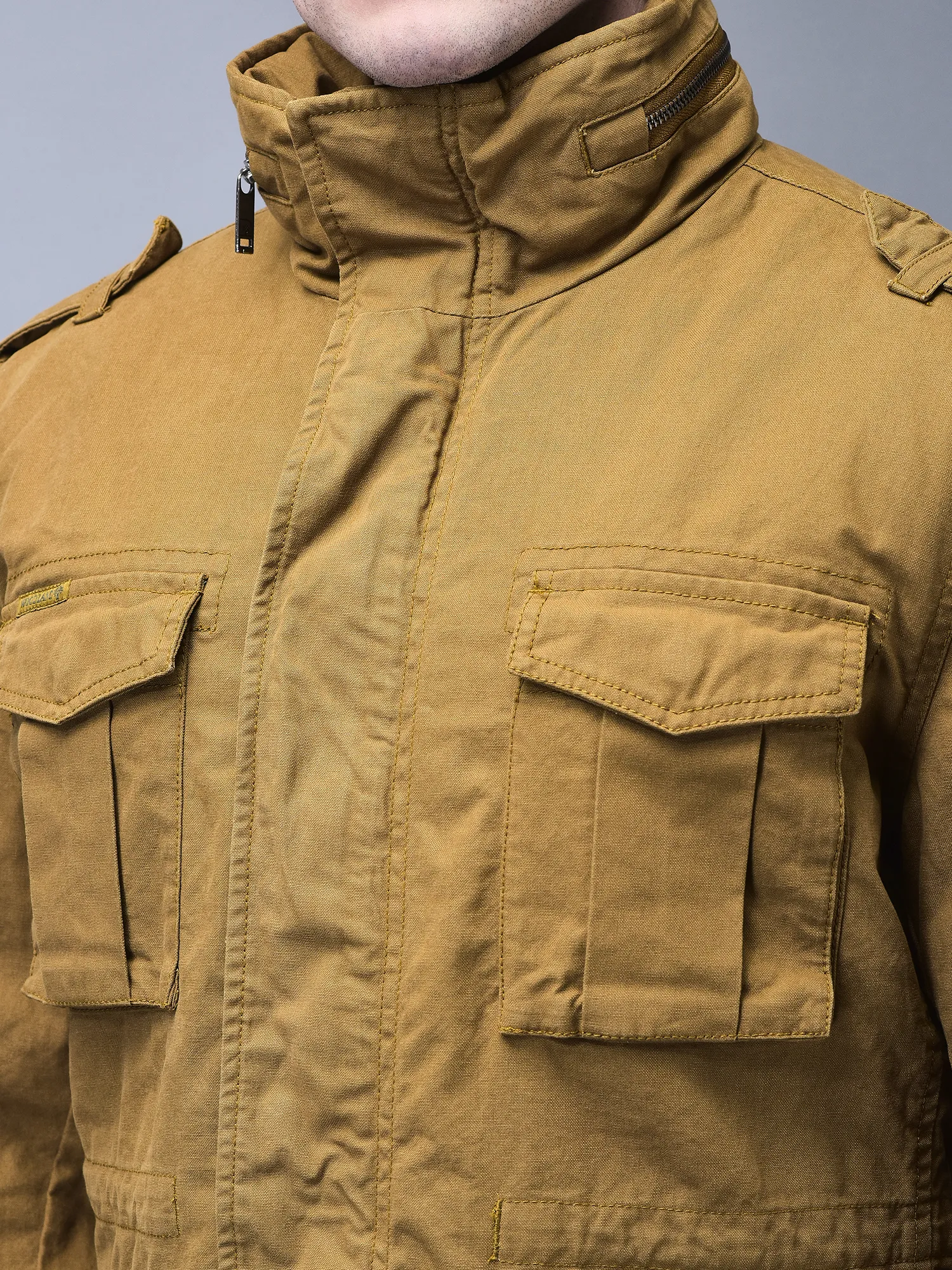 Camel jacket for men - Thumbnail 4