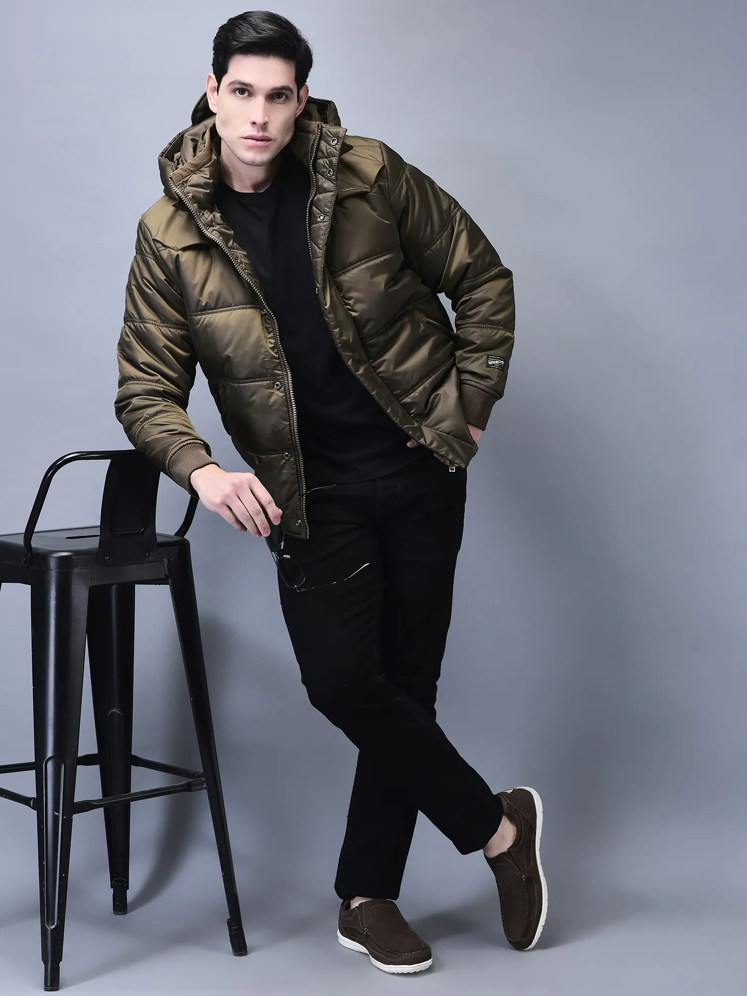 H Gold jacket for men with hood - Thumbnail 9