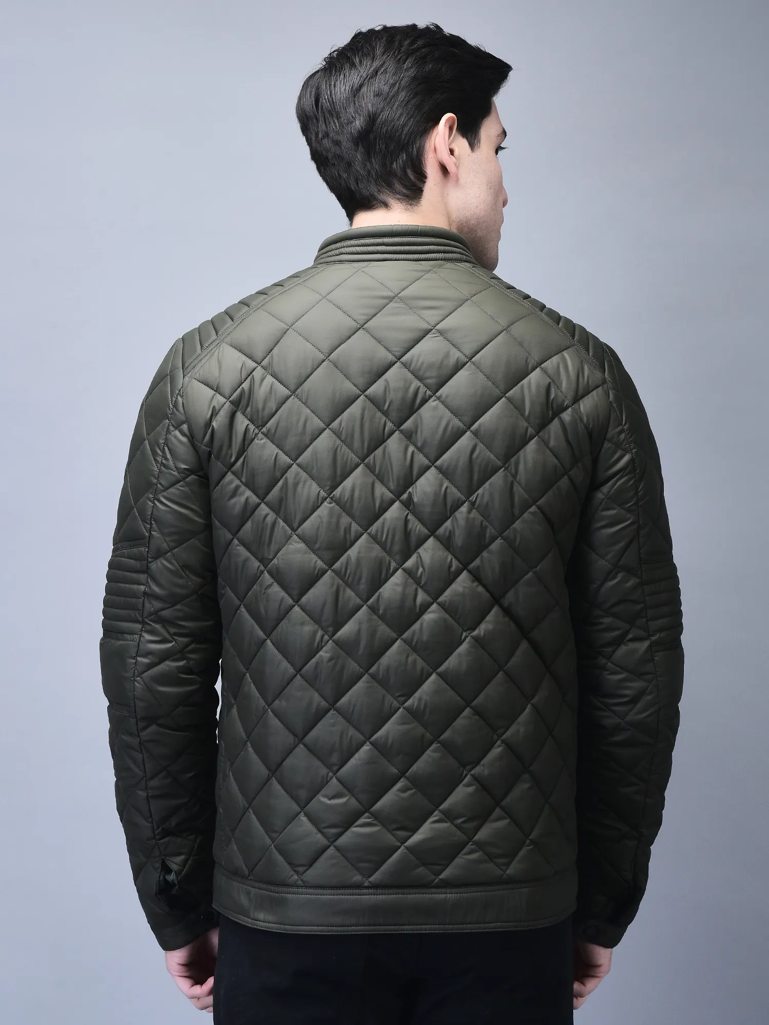 Olive jacket for men - Thumbnail 7