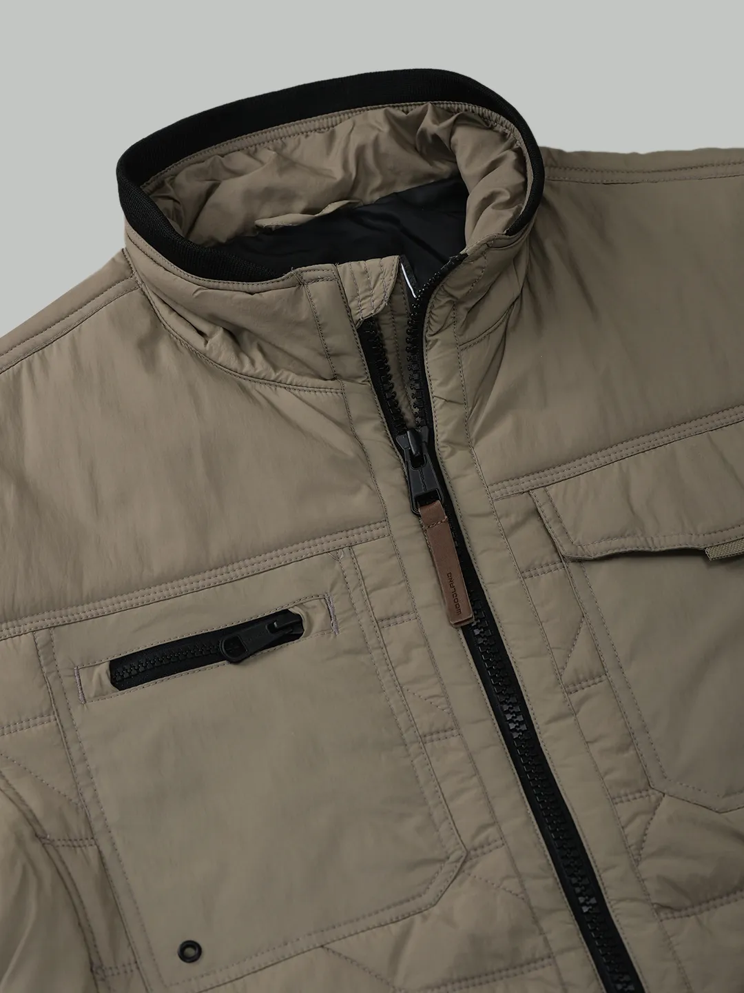 Woodland Men Camel Quilted Nylon Jacket - Thumbnail 6