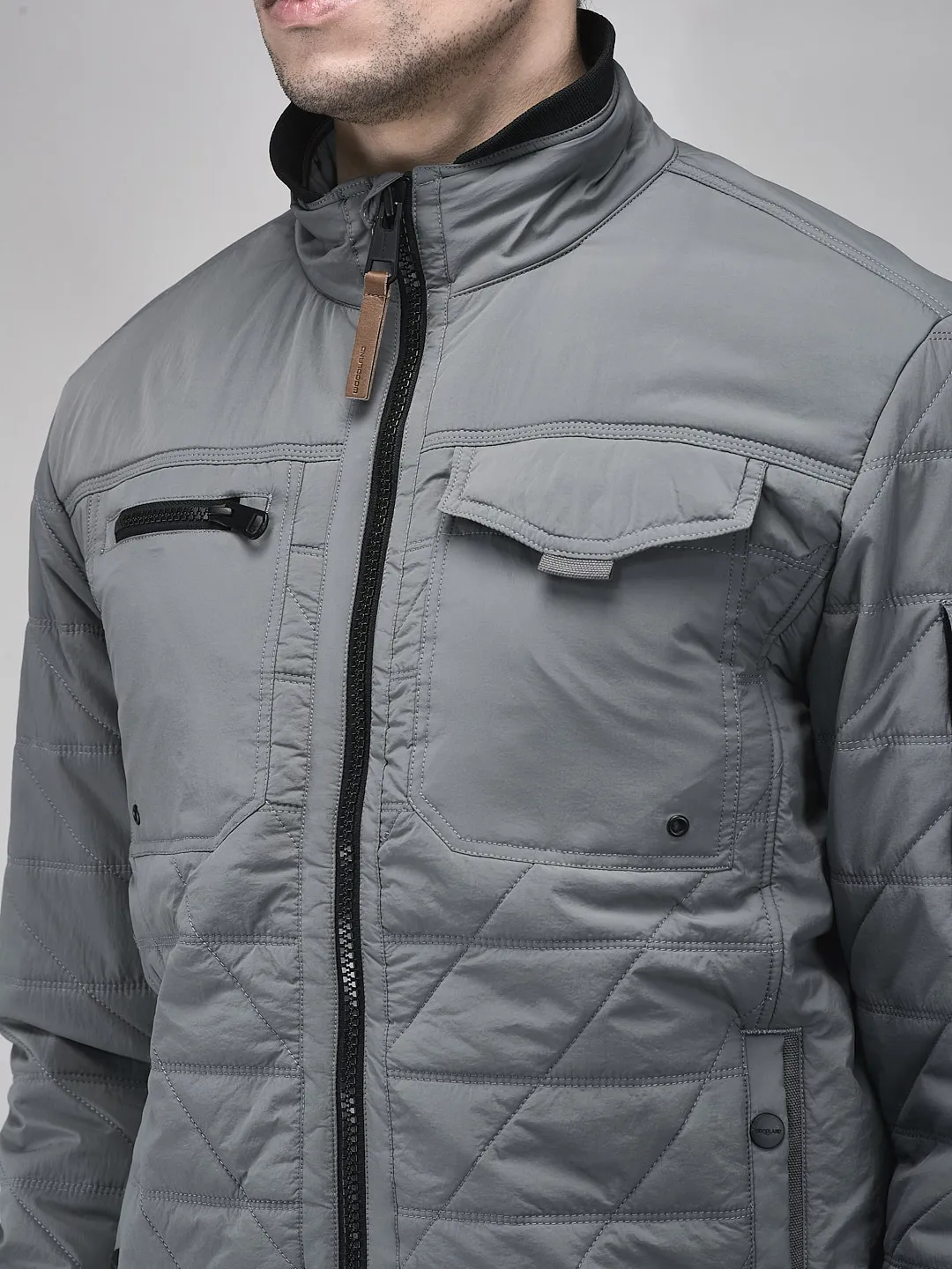 Woodland Men Wild Dove Quilted Nylon Jacket - Thumbnail 4