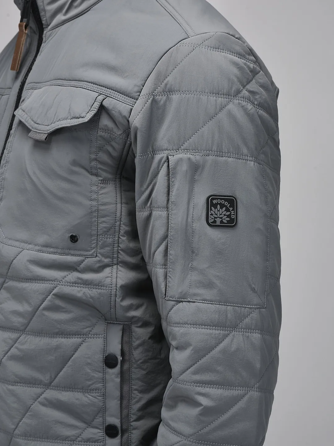 Woodland Men Wild Dove Quilted Nylon Jacket - Thumbnail 5
