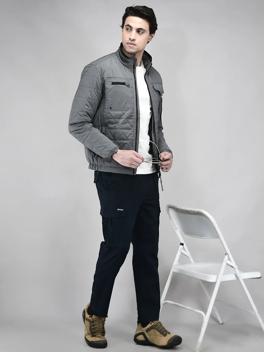 Woodland Men Wild Dove Quilted Nylon Jacket - Thumbnail 8