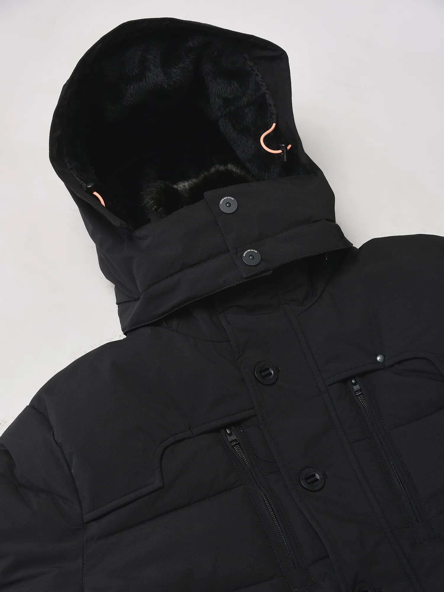 Black jacket for men with hood - Thumbnail 6