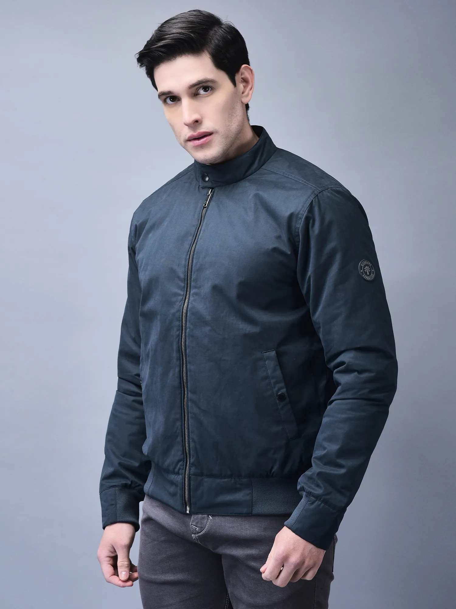 Dark teal jacket for men - Thumbnail 2