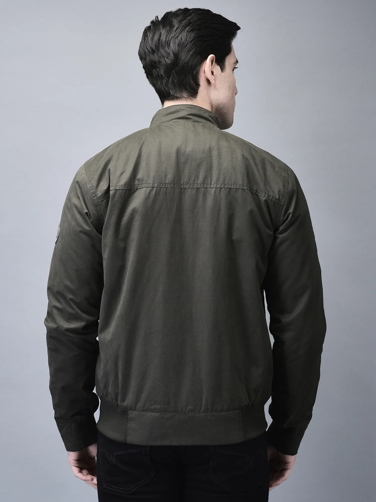 Olive jacket for men - Thumbnail 7