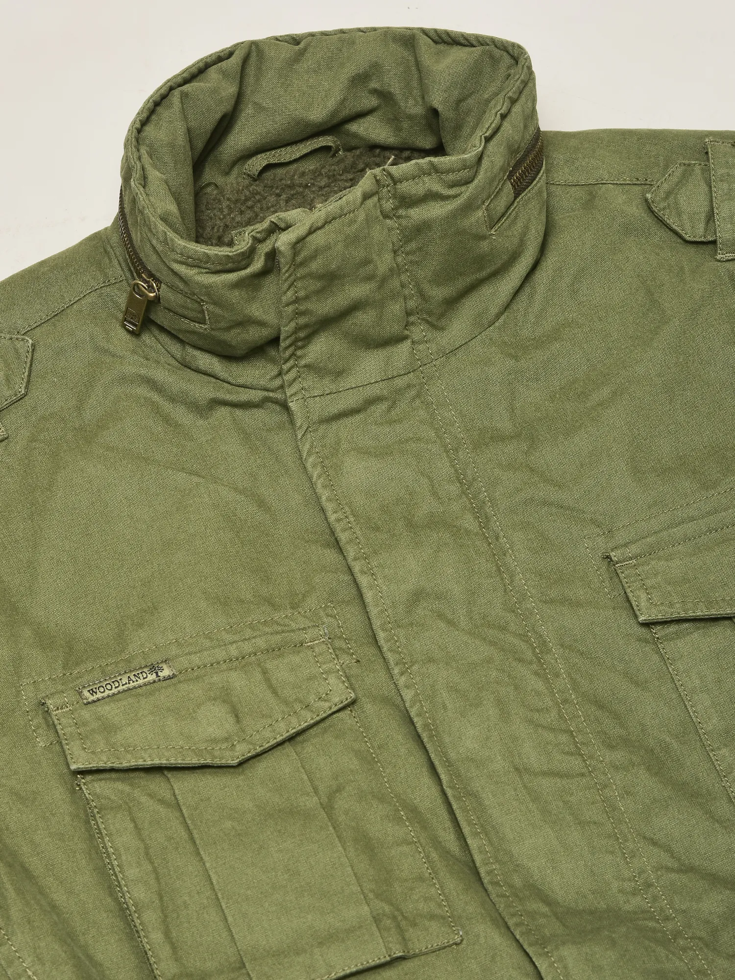 Khaki/ Green jacket for men - Thumbnail 6
