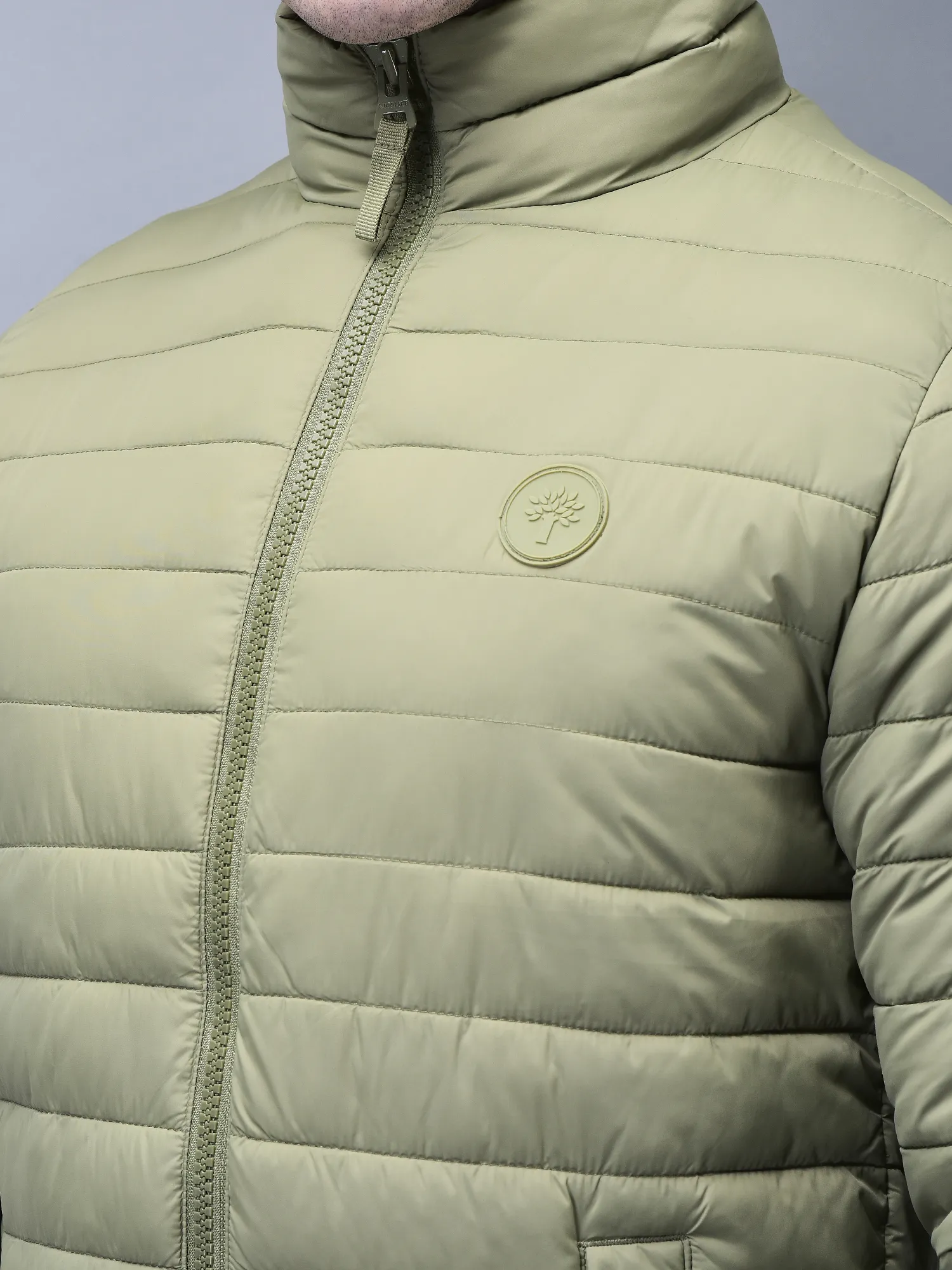 Woodland oil green jacket for men - Thumbnail 4