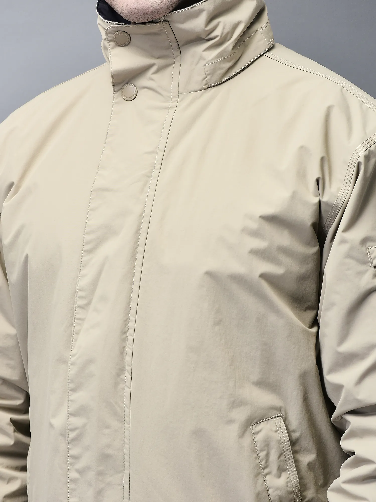 Beige jacket for men - Thumbnail 4