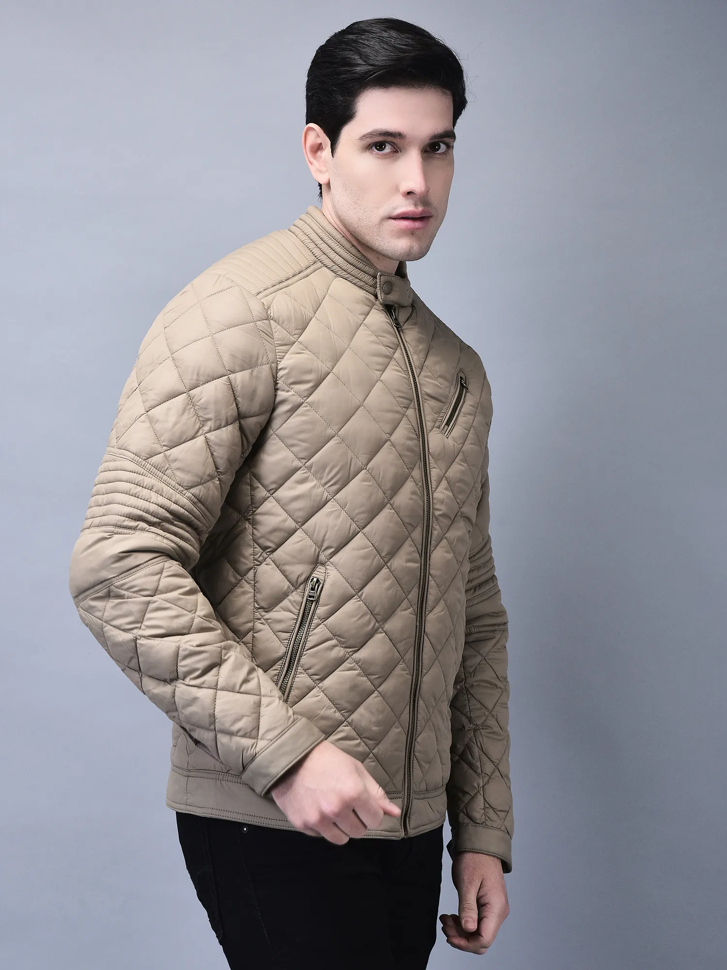 Beige jacket for men - Thumbnail 3