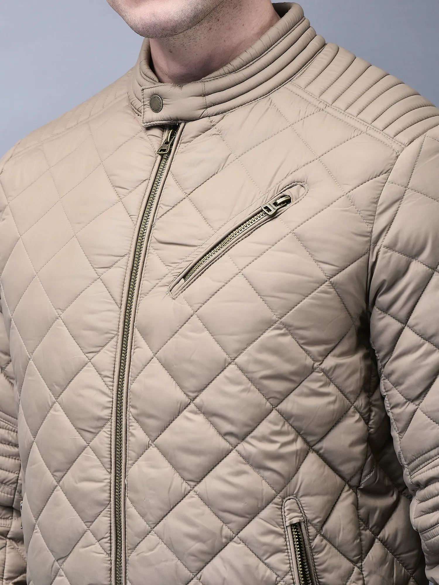 Beige jacket for men - Thumbnail 4
