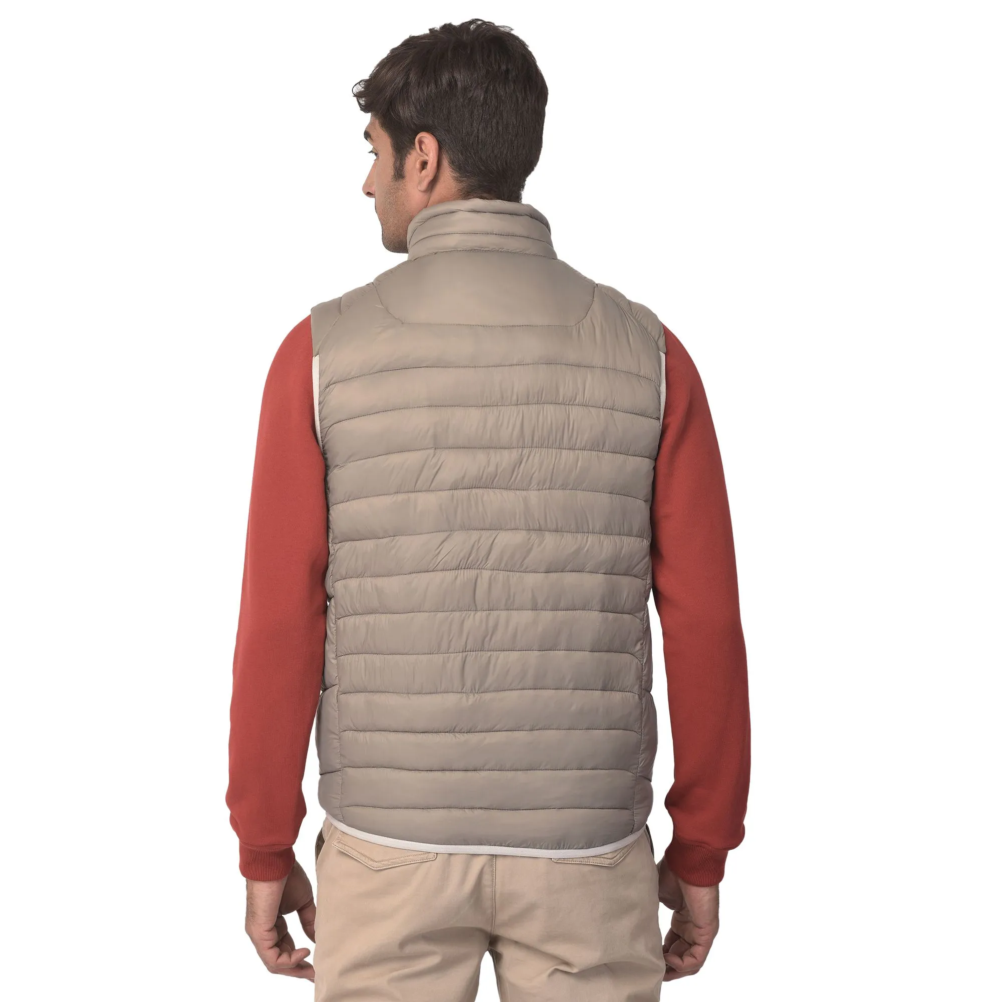 Sage green/Major brown sleeveless jacket - Thumbnail 6