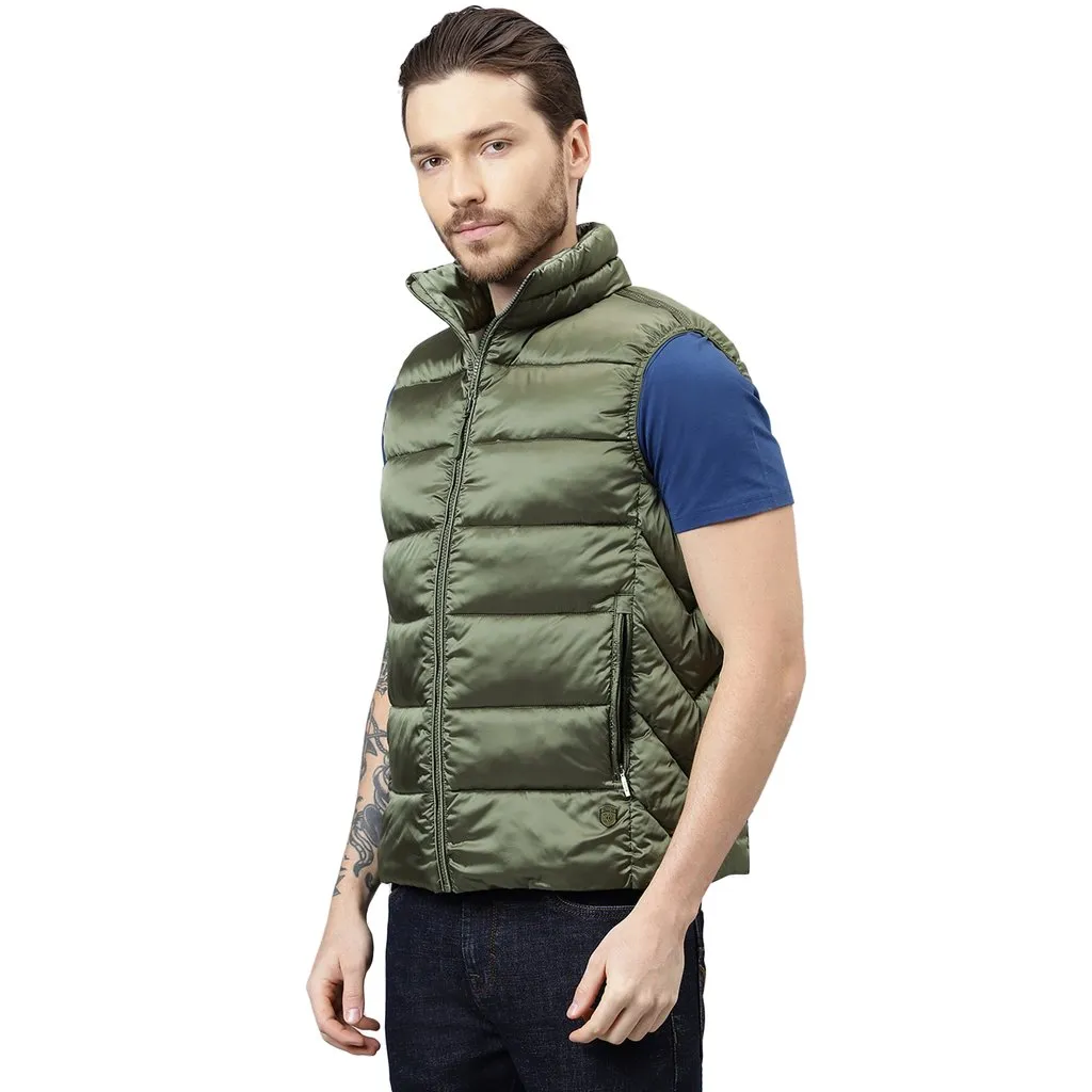 Green Sleeveless Jacket for Men - Thumbnail 2