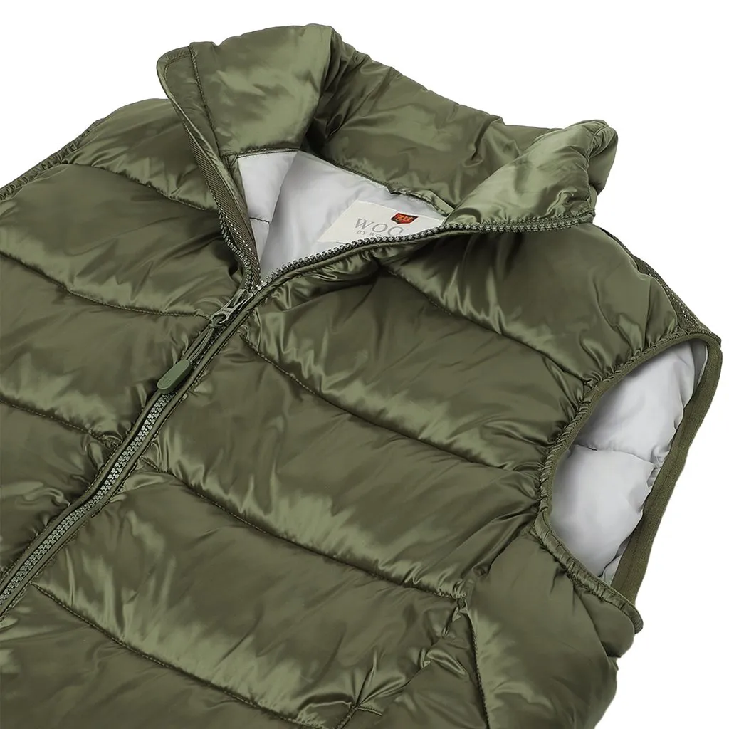 Green Sleeveless Jacket for Men - Thumbnail 6