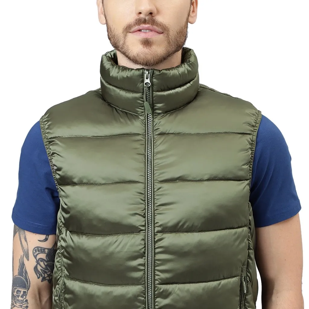 Green Sleeveless Jacket for Men - Thumbnail 7