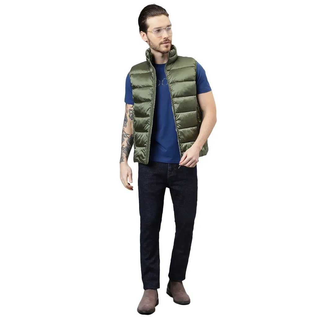 Green Sleeveless Jacket for Men - Thumbnail 9