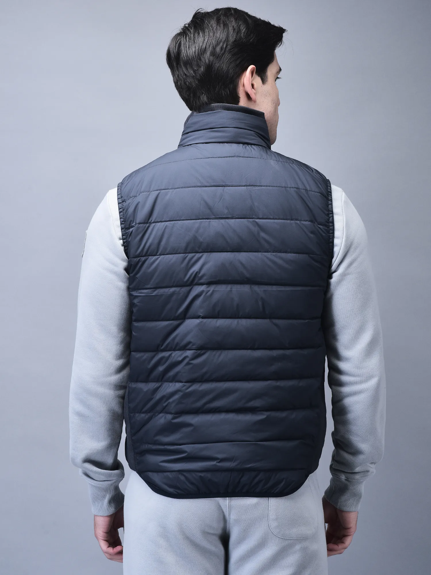 Navy sleeveless jacket for men  - Thumbnail 6