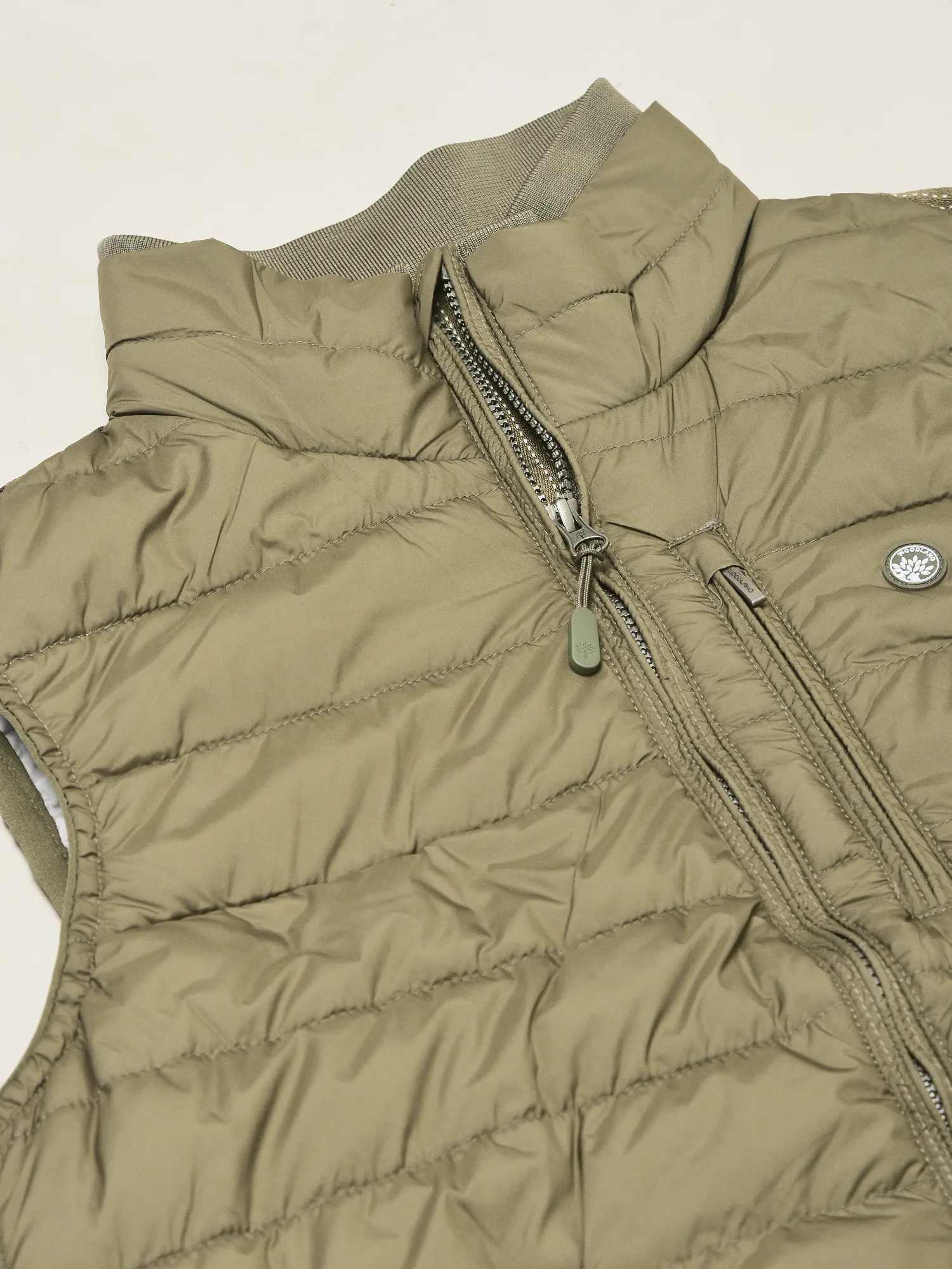 Olive sleeveless jacket for men  - Thumbnail 5