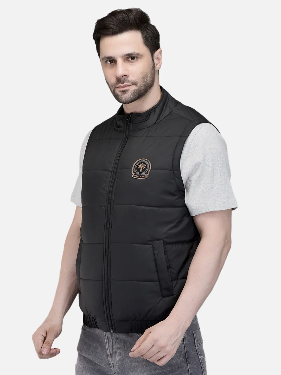 Men Black Lightweight Sleeveless Outdoor Jacket 2