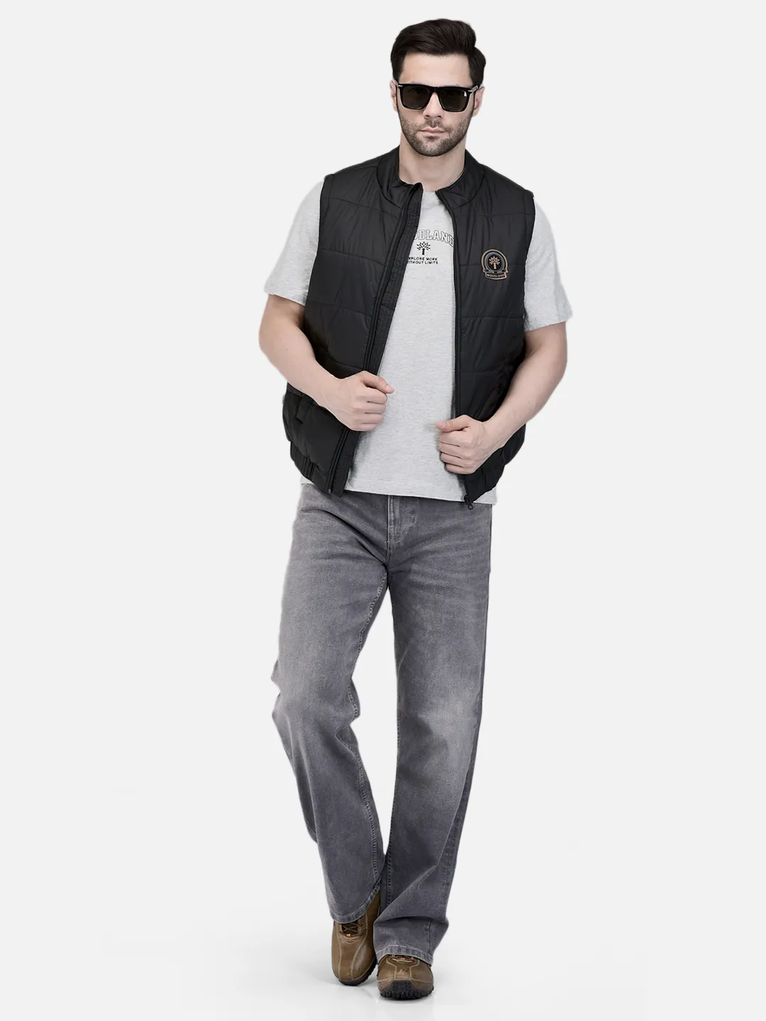 Men Black Lightweight Sleeveless Outdoor Jacket 7