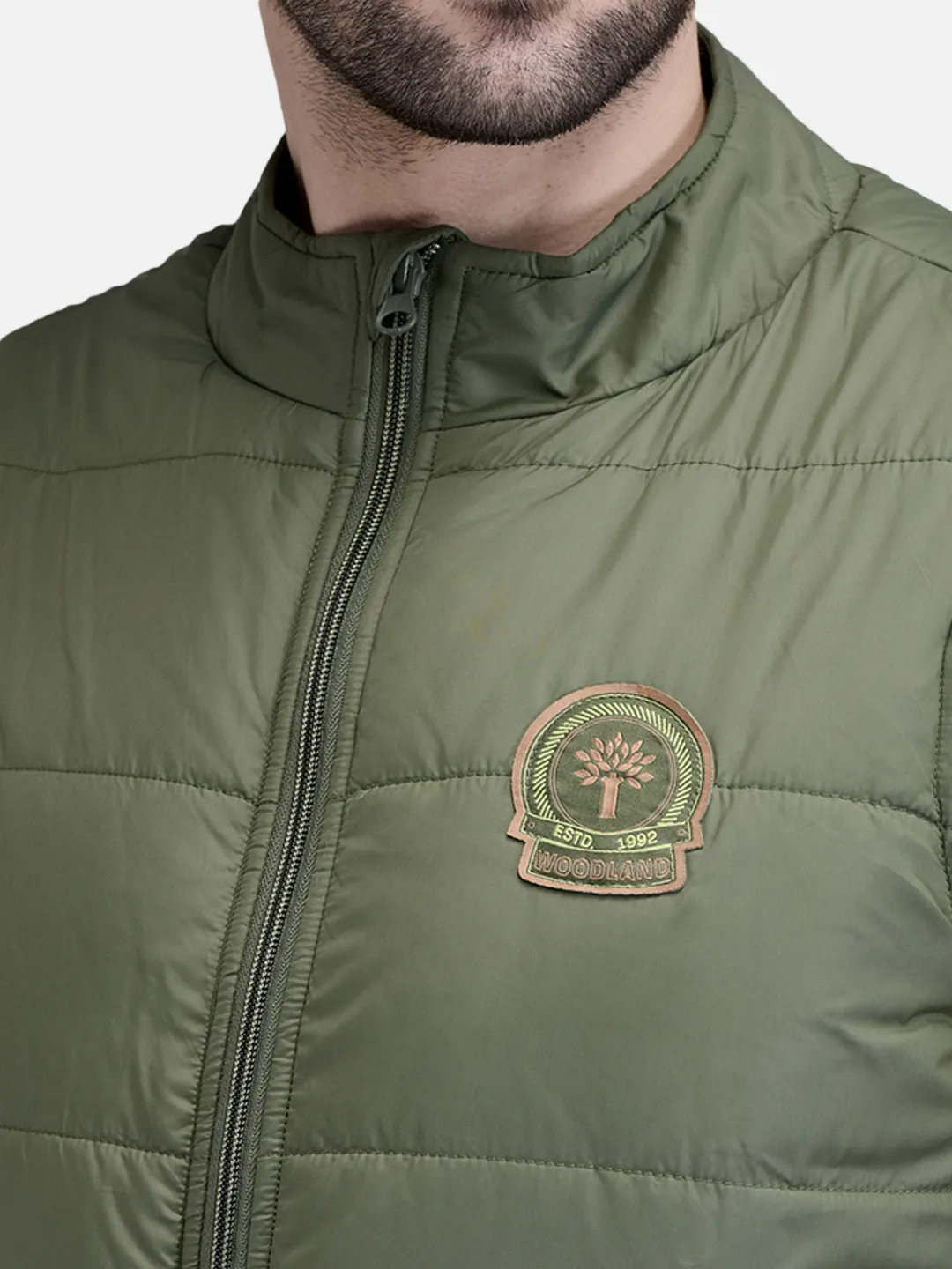 Men Olive Lightweight Sleeveless Outdoor Jacket 4