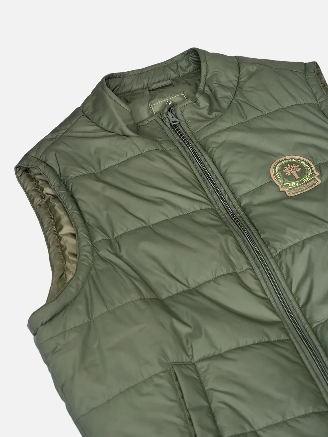 Men Olive Lightweight Sleeveless Outdoor Jacket 5
