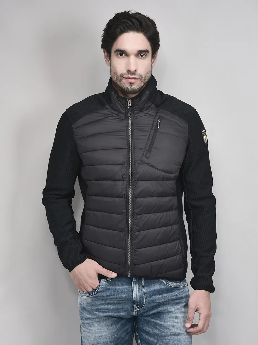 nylon-men-black-front-open-jacket