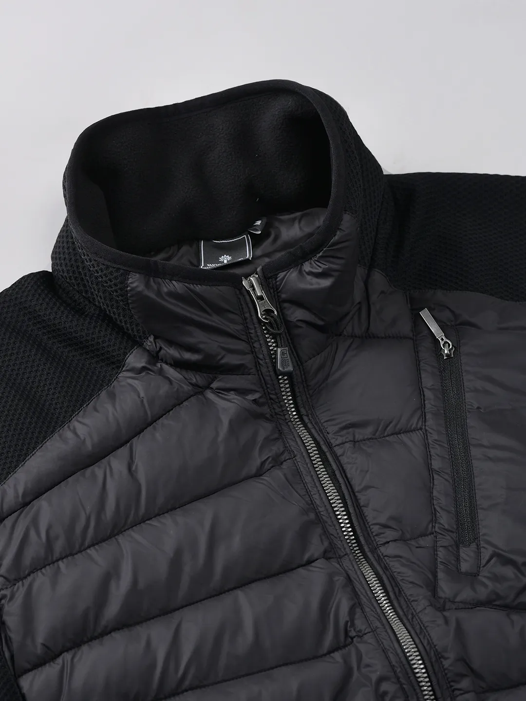 Nylon Men  Black Front Open Jacket - Thumbnail 7