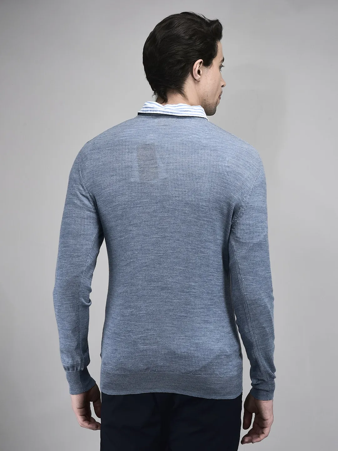 Woods SBlue V Neck Pullover For Men - Thumbnail 6