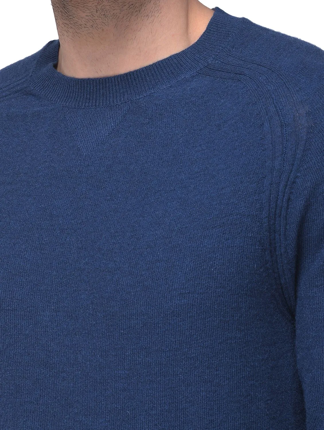 M Blue Full Sleeved Pullover - Thumbnail 3